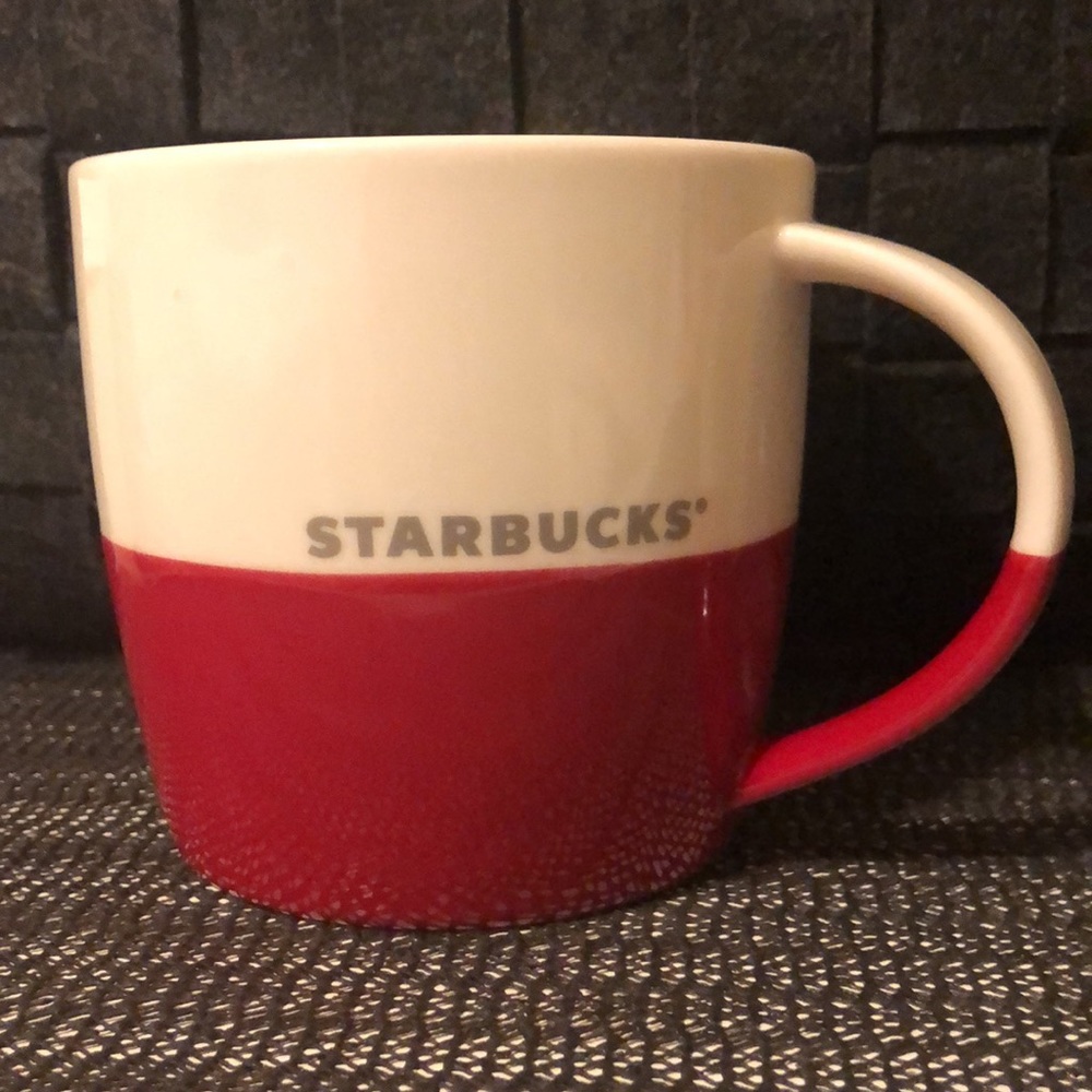 Starbucks red and white mug